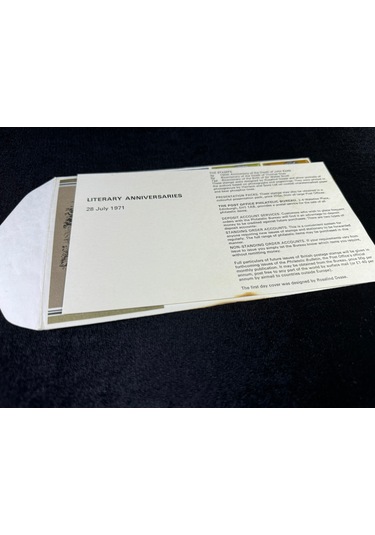 İngiltere Fdc 1971 Literary Anniversaries İlk Gün Zarfı Tam Seri