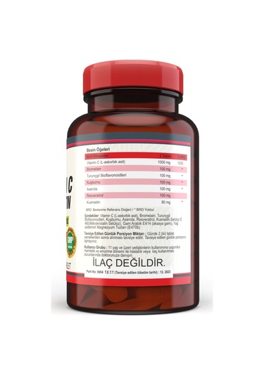 Nevfix C Vitamini Resveratrol Aserola Kuersetin 120 Tablet