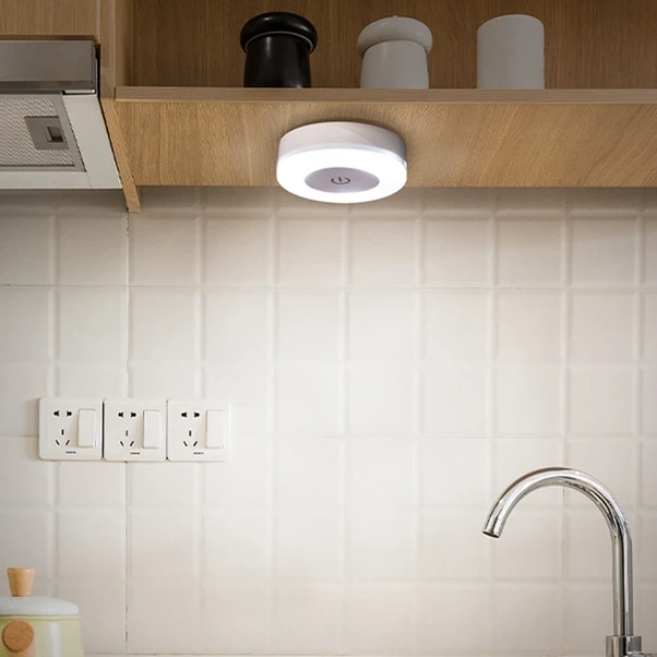 Sunshine011 1/2/4 Adet Led Dokunmatik Gece Lambası, 3 Mod Usb Şarjlı Manyetik Taban, Dekoratif Yuvarlak Gece Işığı