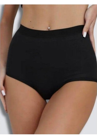 Berrak 3 Lü Paket Yüksek Bel Toparlayıcı Külot 11656 Siyah