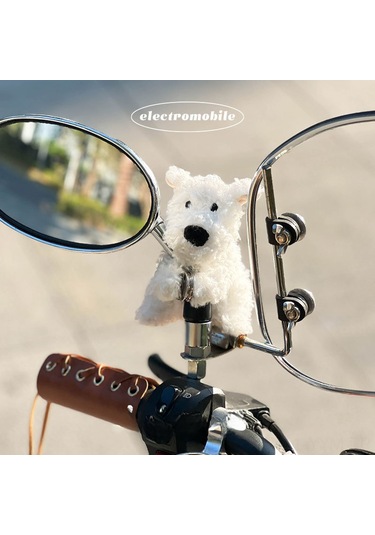 Geeksen Küçük Boy West Highland Terrier Desenli Manyetik Araç Dekorasyonu - Motosiklet, Elektrikli Bisiklet İçin Çekici Ve Kolay Kurulum Aksesuarı