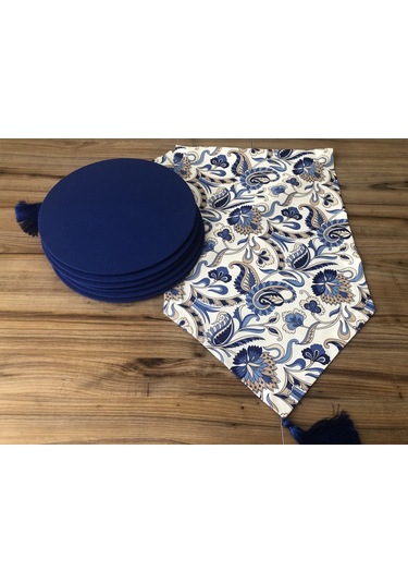 Şal Desenli Runner & Supla Çok Renkli