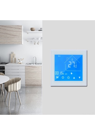 Tenfowee Hc-t010-gc Kombi Termostati - Haftalık Programlanabilir, Dokunmatik Ekran, 3a Güç, Beyaz, Ev/ofis/okul Uyumlu, Tuya Wifi B Şeması
