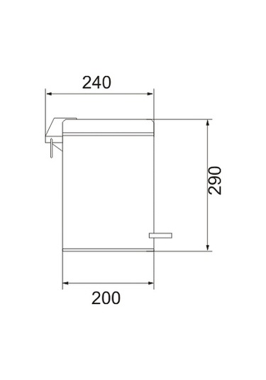 Keuco Çöp Kovası 5 Lt Krom