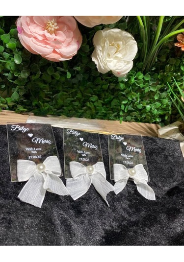 Uv Baskı Pleksi Magnet Söz, Nişan, Nikah, Düğün, Kına 10 Adet Karamel