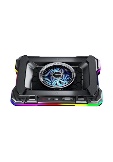 Classone GT100 Gaming 2200 RPM RGB Işıklı LED Display Notebook - Laptop Soğutucu Stand