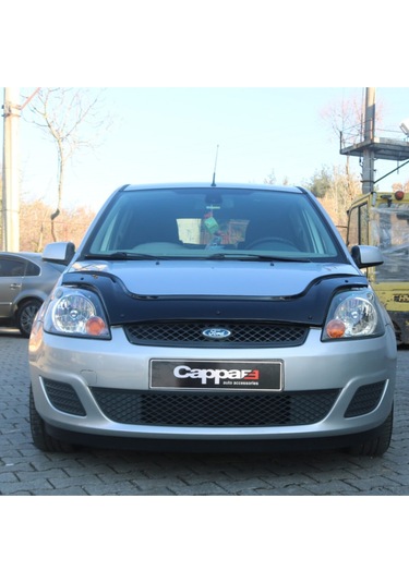 Ford Fiesta Ön Kaput Koruyucu Rüzgarlık 4mm Akrilik Abs Piano Black 2002-2008