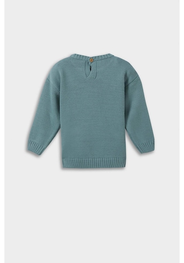 Defacto Erkek Bebek Regular Fit Dinozor Baskılı Kazak F2581a525aukh434 Haki