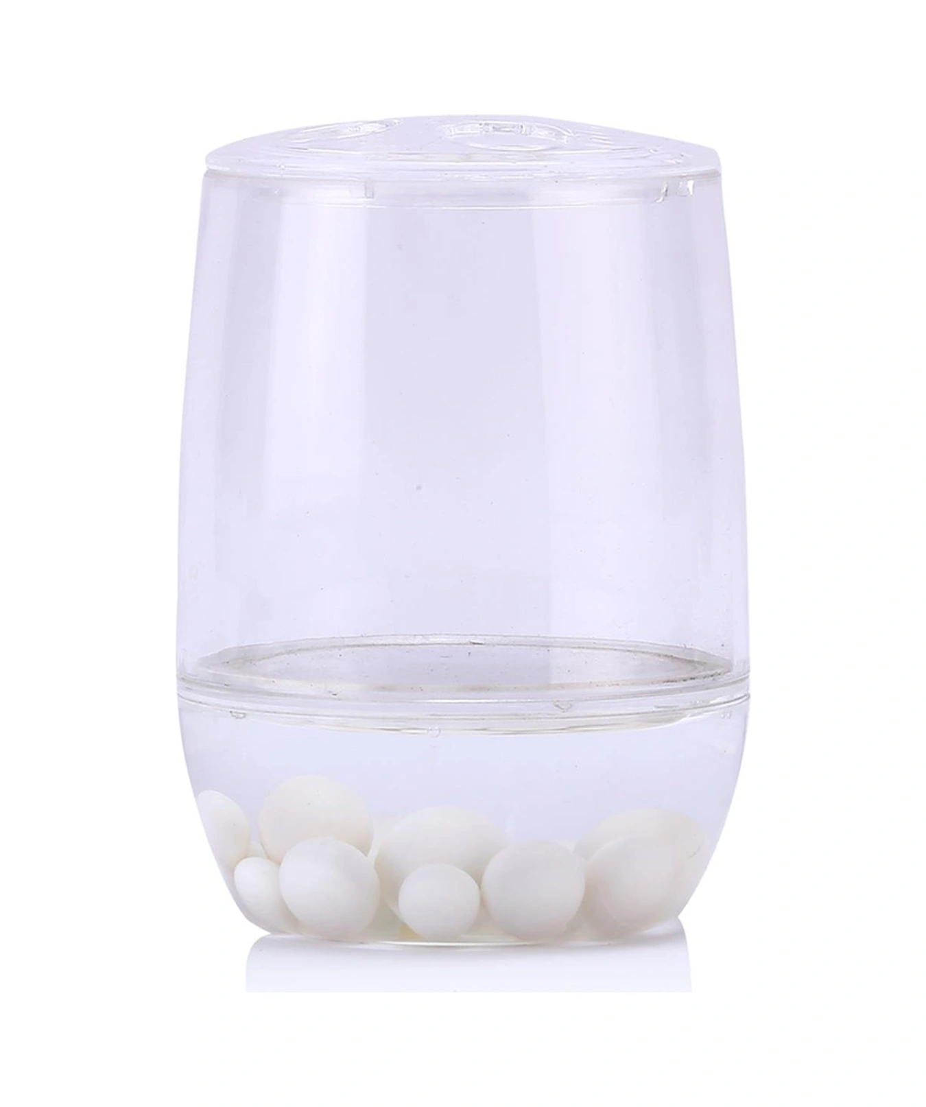 2 Adet Diş Fırçalık Beyaz İncili Akrilik 8x8x11cm Banyo Seti Çok Renkli