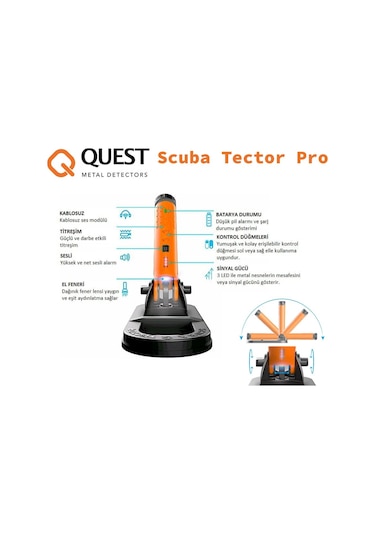 Outest Scuba Tector Pro Su Altı Dedektörü&Sahil Arama Dedektörü