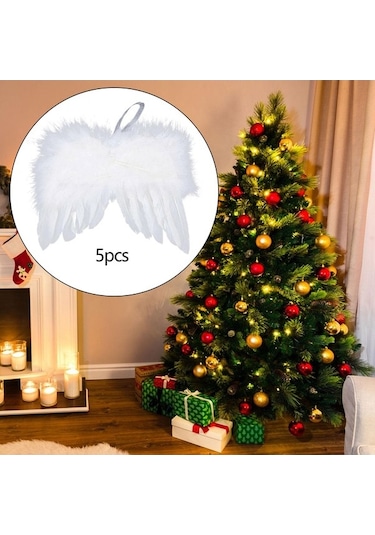 Pazly Yılbaşı Tüyü Suntek Melek Kanadı Günü Doğum Beyaz 5x By