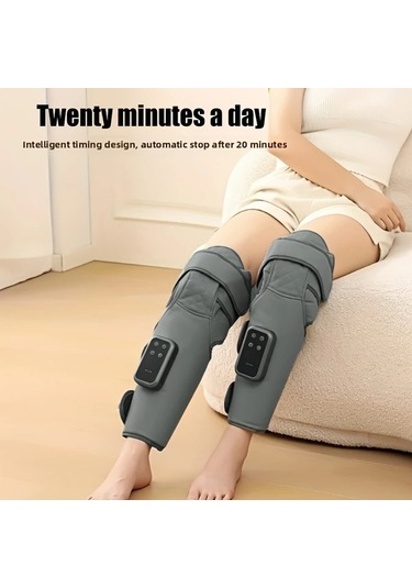 Fochsia Elektrikli Çok Fonksiyonlu Bacak Masaj Aleti Light Grey 1pc Hava Kompresyonlu Isıtmalı 3 Mod 3 Şiddet Seviyesi Type-c Şarj Altın