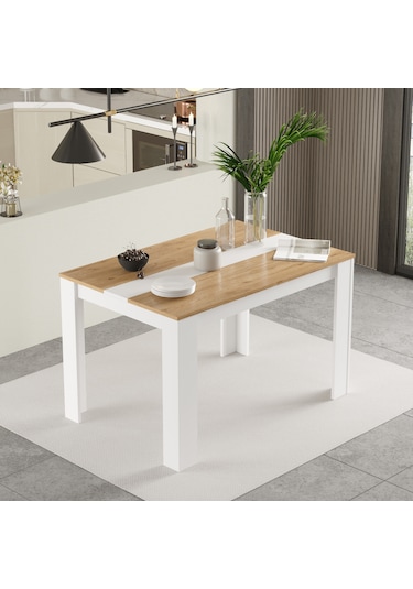 Robin Home Lena Yemek Masası 120x80 Sepet-beyaz