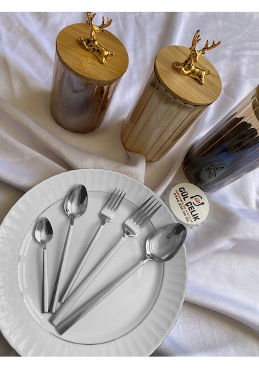 Çatal Kaşık Seti 60 Parça 12 Kişilik Sade Model 18/0 Kalite