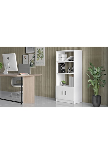 Yurudesign Vario D Ofis Kitaplık Beyaz VO4-W