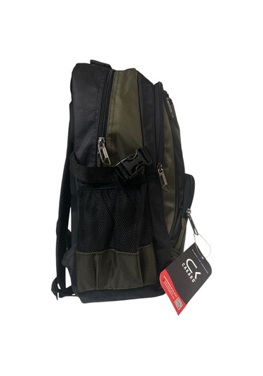 Büyük Su Geçirmeyen Kalın Kumaş Ortopedik Çok Bölmeli Okul Gezi Seyahat Kamp Sırt Çantası 32cmx47cm Haki