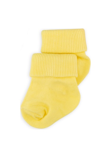 Novibaby 2'li Bambu Bebek Çorap I Lemon I 0 6 Ay I Sarı Yenidoğan Bebek Çorabı Çok Renkli