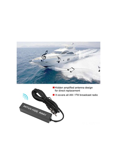 Kosona 12v Gizli Genişletilmiş Am/fm Radyo Anteni - Araba, Kamyon, Moto, Gemi Ve Suv İçin Dayanıklı Plastik