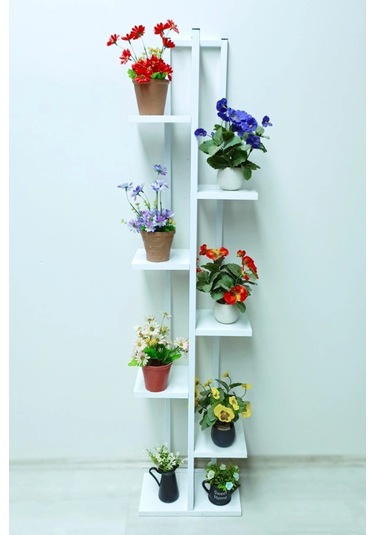 Metal Gövdeli 7 Bölmeli Dikey Çiçeklik,saksılık