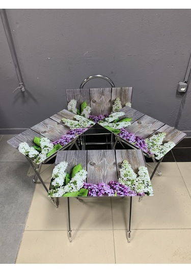 Camlı Çanta Sehpa, Sehpa, Zigon, 4lü Zigon, Çanta Sehpa-sümbül