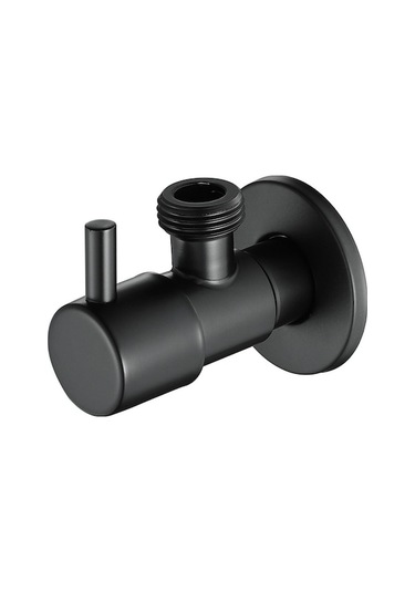 Ulzyvf Lkpcıgcxm Siyah Açı Vanası 304 Paslanmaz Çelik, Sızdırmaz Su Soğuk/sıcak Vanası, Genel Banyo Aksesuarı