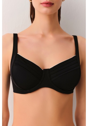 Suwen Biyeli Balenli Toparlayıcı Bikini Üst Sbn25994012 Siyah