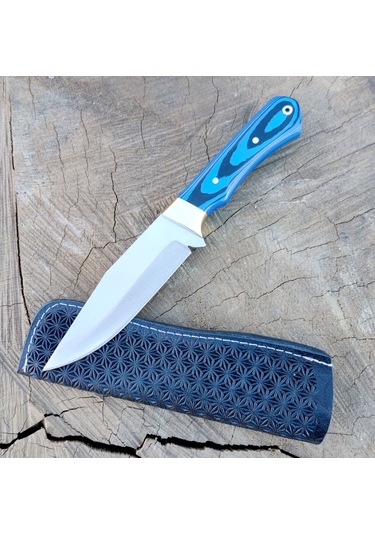 Av Bıçağı Bushcraft Avcı Bıçağı El Yapımı Doğa Bıçağı Hgswr50 Mavi
