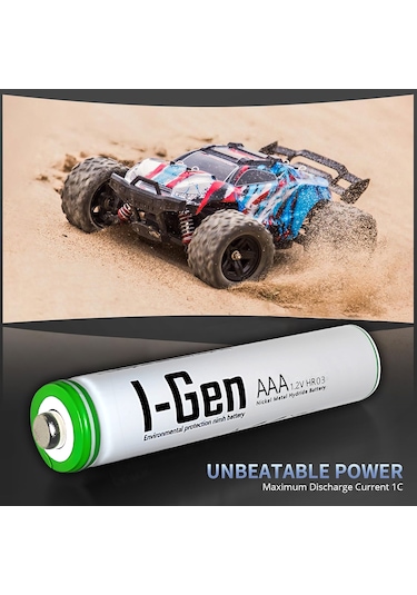 I-Gen B139 2 Adet AAA 900 mAh Şarj Edilebilir İnce Kalem Pil 1.2V Ni-MH Şarjlı Pil