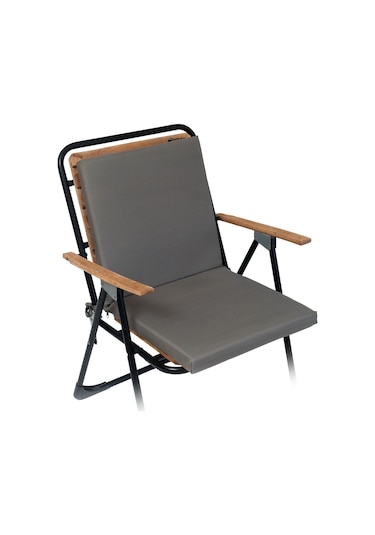 Xpermate Arkalıklı Fermuarlı 40 x 40 CM Sırtlıklı Sandalye Minderi Gri