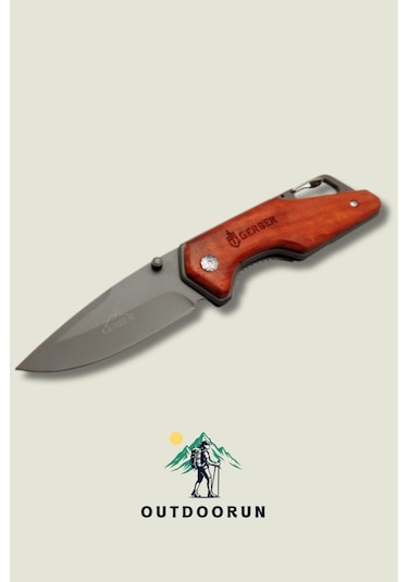 Gerber Kancalı Ahşap Outdoor Kamp Çakı 19 Cm Kahverengi