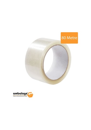 45mm X 80mt Hotmelt Şeffaf Koli Bandı Süper Kalite Koli Bantı Belirtilmemiş