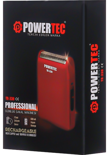 Powertec TR-330 Taşınabilir Sakal Tıraş Makinesi