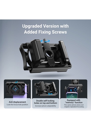 Wezone Apexel Teleskop Telefon Bağlayıcı Apl-f002x: 23-50mm Gözlük Çapı, 66-95mm Telefon Genişliği, Bluetooth Şerit, Siyah