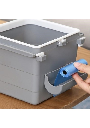 Zmc Bilişim Mini Masa Çöp Kovası Plastik Tezgah Altı Geri Çekilebilir Yapışkanlı Görünmez Bölme Pratik Çok Renkli