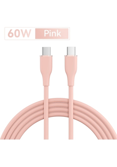 Asometech60w Usb C Kablo Pd Hızlı Şarj Kablosu 2m Type C 3a Xiaomi Samsung Uyumlu Huawei Macbook İpad İçingökyüzü Mavi1m