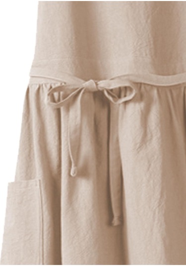 Homyl Pamuklu Mutfak Önlüğü Şef Makinede Yıkanabilir Kolsuz Haki