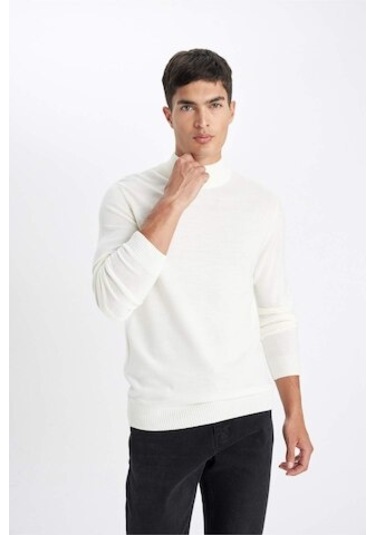 DeFacto Slim Fit Dar Kesim Yarım Balıkçı Yaka Basic Düz Triko Kazak R1127AZ24WNER100