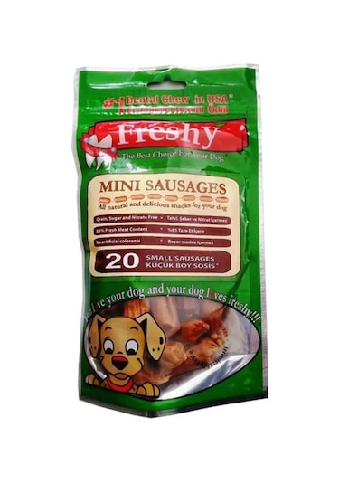 Freshy Beef Sausages Biftekli Mini Sosis Köpek Ödülü 20'li 100 G