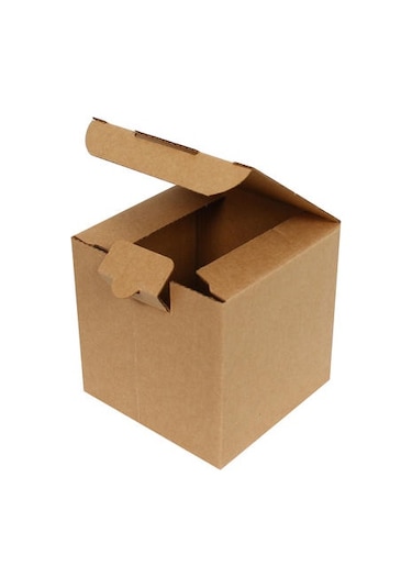 Kraft Kilitli Kargo Kutusu / Ebat: 10,5x10,5x10,5 cm (100 Adet)