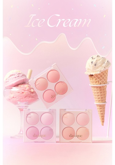 Dasique Karıştırılabilir Renk Tonlarına Sahip 4lü Allık Paleti Blending Mood Cheek 07 Candy Berry 07 Candy Berry