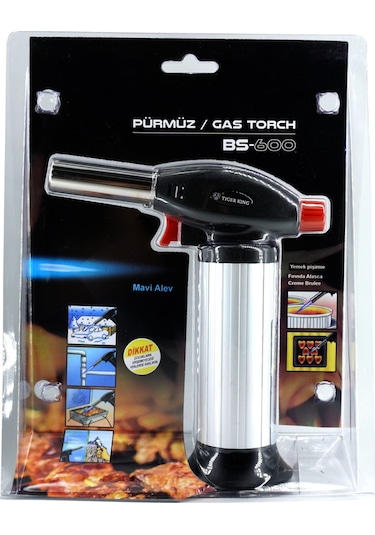 Alev Pürmüz Çakmak Turbo Ateşleme Açık Gri