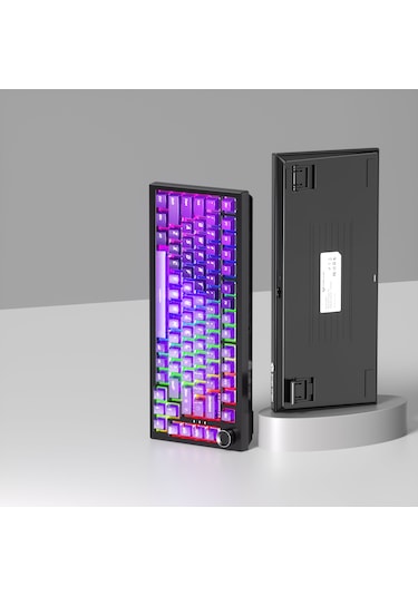 Mekanik Klavye Keycaps Rgb Şeffaf Gaming Pbt Tuş Takımı Mor