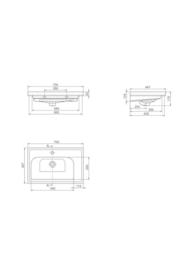 Turkuaz Cerastyle Frame Etajer Uyumlu Damlalıklı Lavabo 70 45 Cm Beyaz