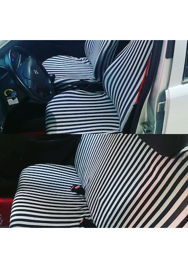 Çizgili Servis Kılıfı Siyah Beyaz- Zebra Desen Servis Kılıfı