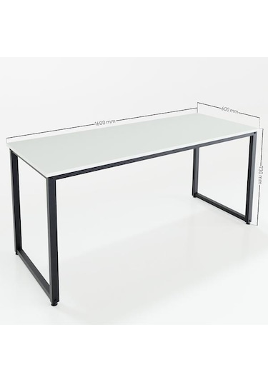 Ceramical 160 Cm Çalışma Masası - Beyaz Beyaz