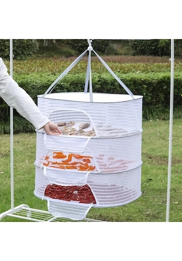 40 X 60 Cm Katlanabilir Kurutma Balıkçılık Sebzeler Balık Ağı Asılı Giysi Kurutma Depolama Rafı, Özellikleri: 1 Katman Yeşil