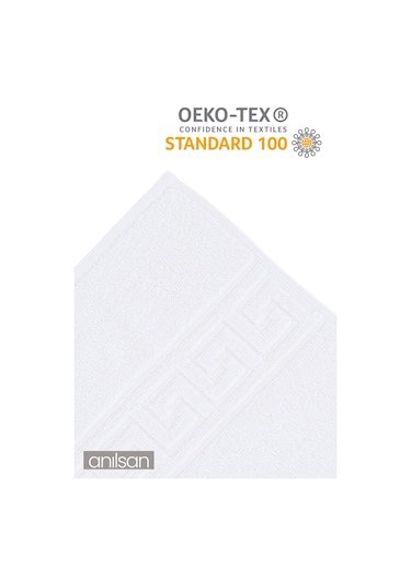 10'lu Greek El Havlusu - 50x90 Cm, 225gr, %100 Pamuk, Spa Ve Otel Havlusu Beyaz