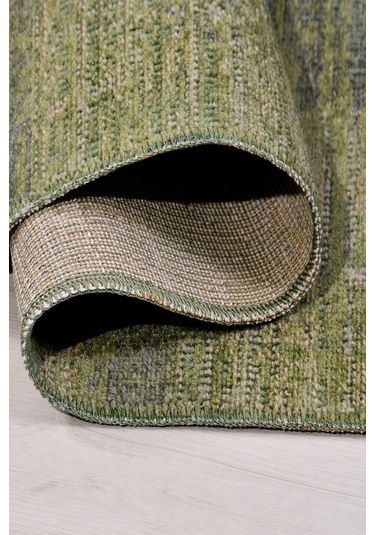 Arkaik Halı Koleksiyonu Zamansız Dokulu Desen, Tozumaz, Kolay Temizlik, İnce Form Yeşil