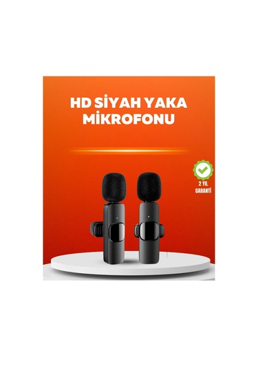 Ceylan Adam Çift Mikrofonlu Kablosuz Kayıt Seti Apple Uyumlu iPhone Mini Mikrofon Çok Renkli