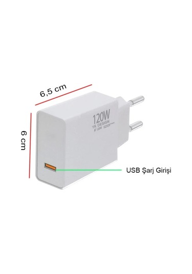120w Süper Hızlı Şarj Cihazı - Usb Type-c 5365